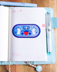 Transparent Strawberry Bunnies Vinyl Sticker