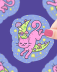 Over the Moon Kitty Sticker