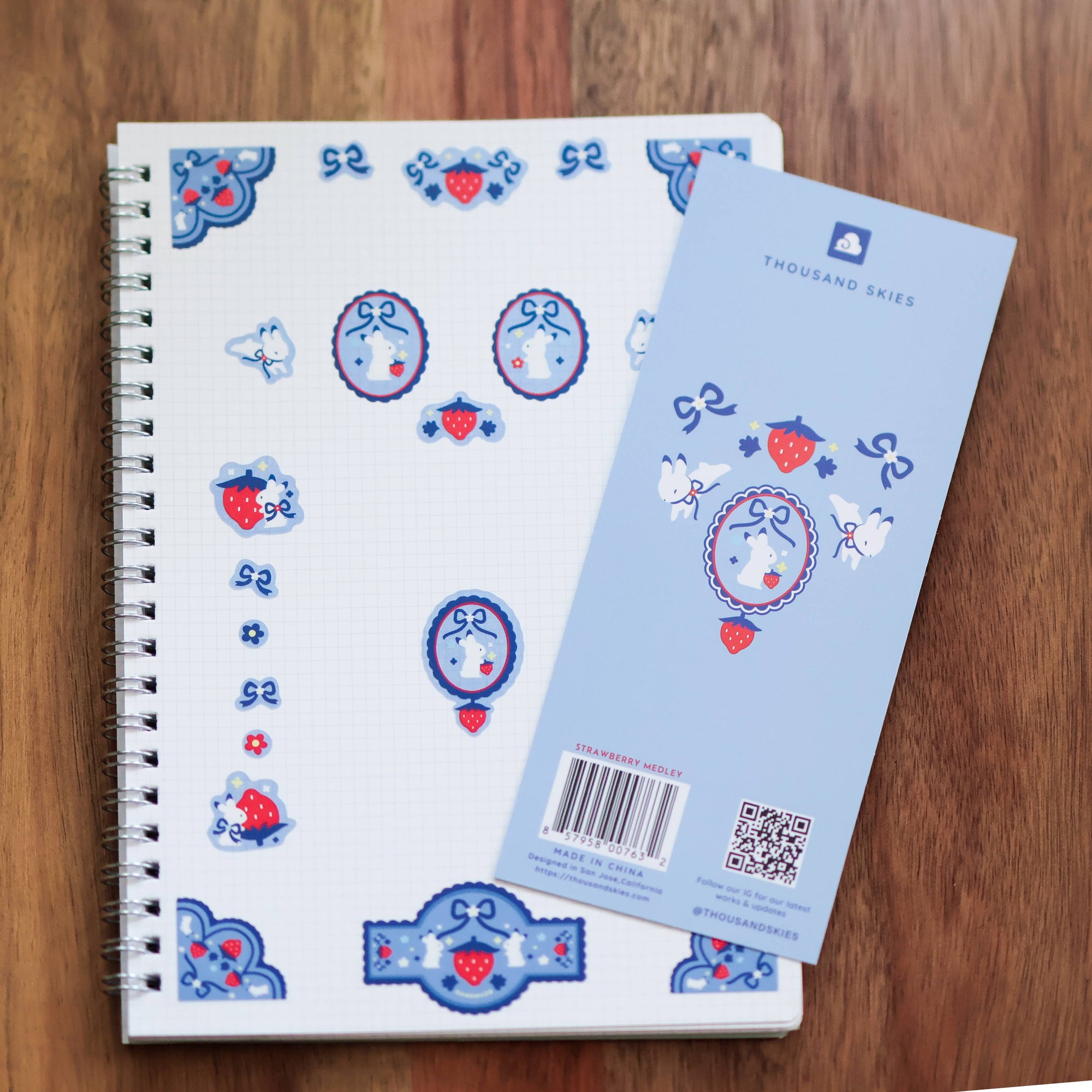 Strawberry Medley Clear Sticker Sheet