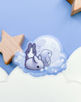 Silver Moon Bunnies Vinyl Sticker