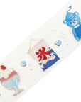 Close-up of Summer Colours Clear Tape showing shaved ice and foil details