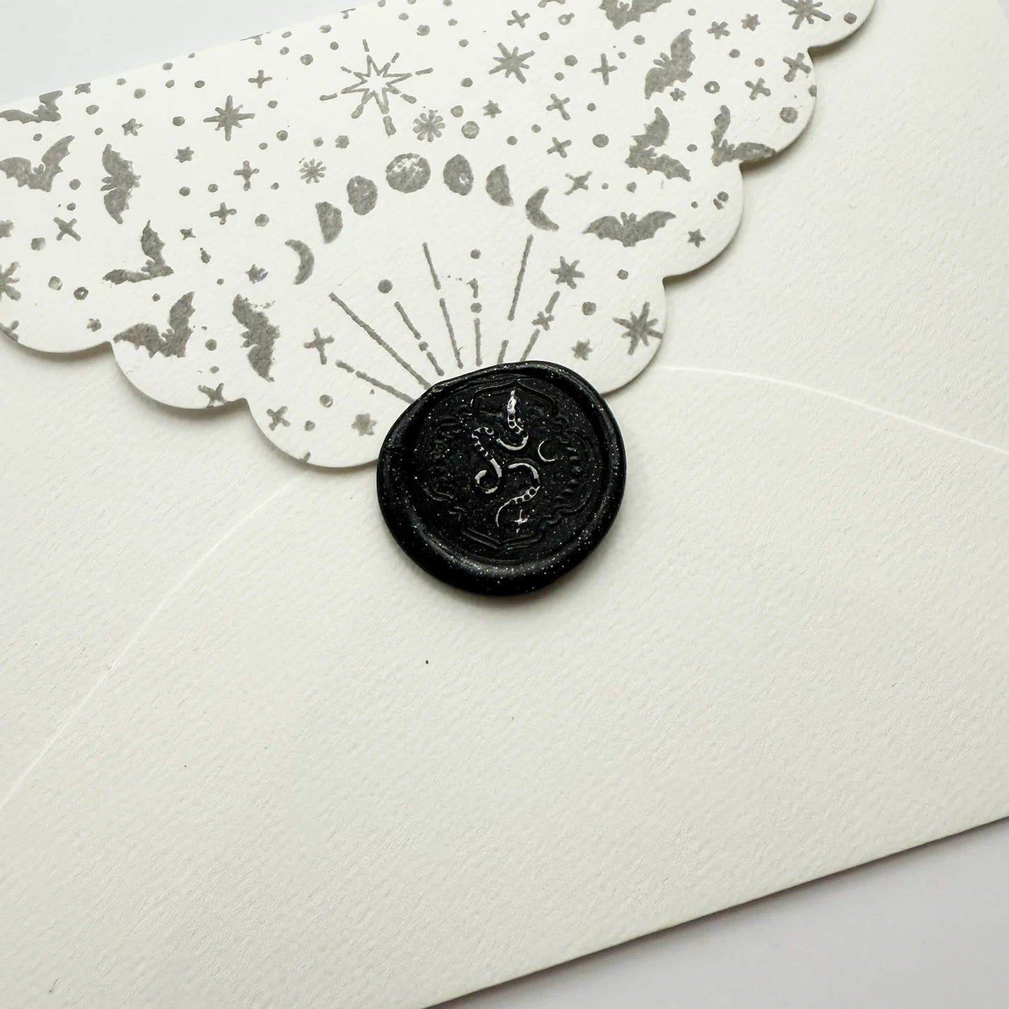 Black Sparkles Wax Seal Beads