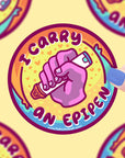 I Carry An Epipen Vinyl Sticker