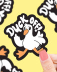 Duck Off Vinyl Sticker