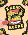 I Read Banned Books Vinyl Sticker