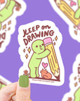 Keep On Drawing Vinyl Sticker