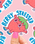 Berry Stressed Vinyl Sticker