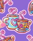 Tea and Coffee Vinyl Sticker