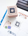 Kubo and Lucy Wooden Rubber Stamps