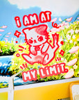 I Am at My Limit Cat Clear Sticker