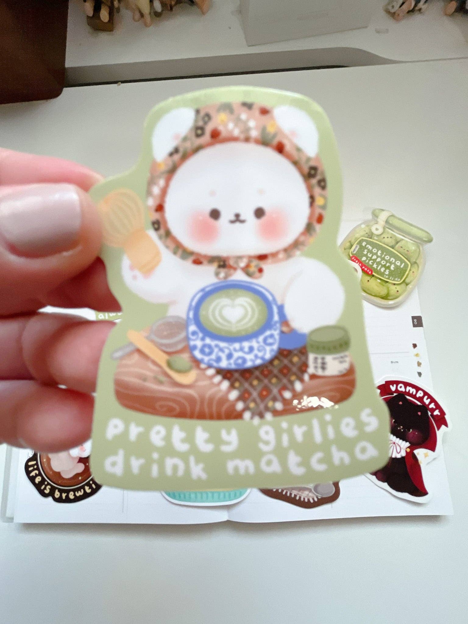 Pretty Girlies Drink Matcha Vinyl Sticker