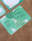Ducks in Koi Pond Paper Roll Labels