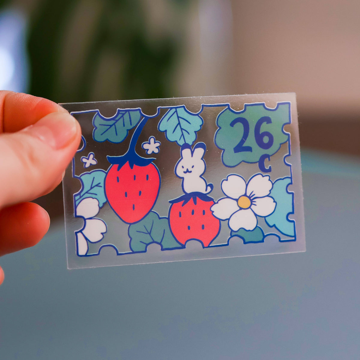 Berries Postage Transparent Vinyl Sticker