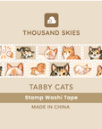 Tabby Cats Stamp Washi Tape