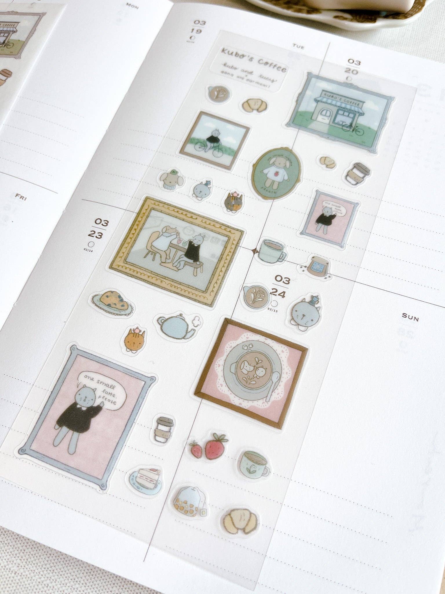 Kubo Cafe PET Sticker Sheet