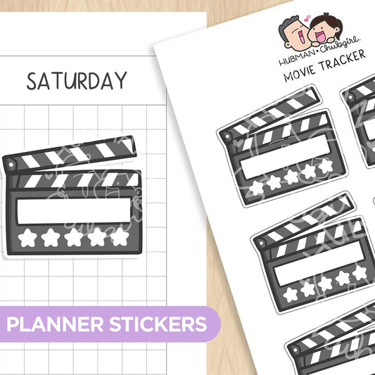 Movies Tracker Planner Stickers