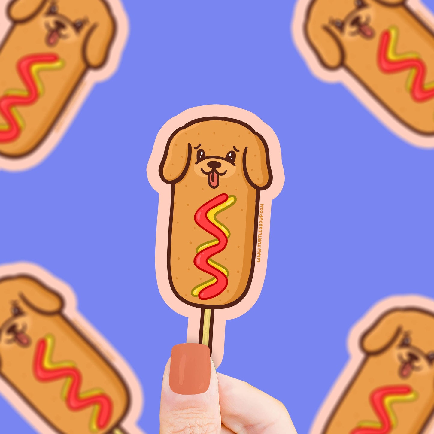 Corn Dog Vinyl Sticker