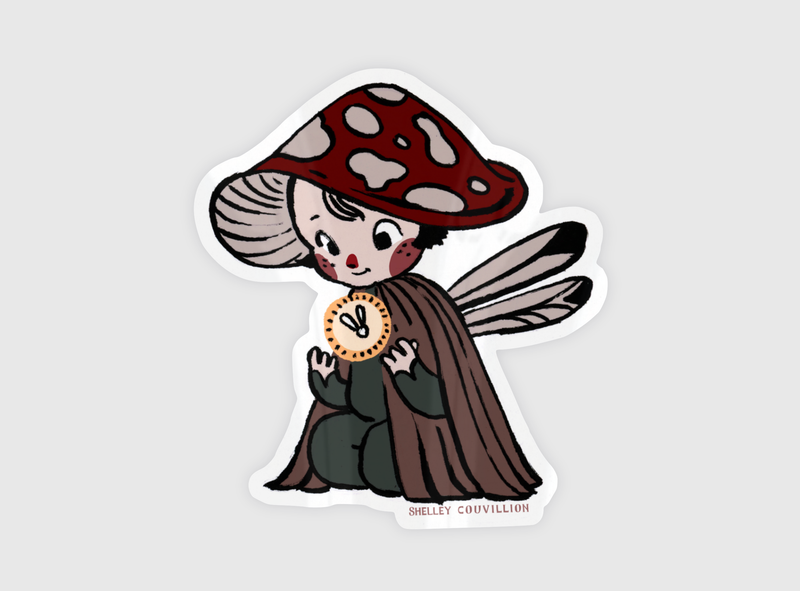Forest Mushroom Fairy Vinyl Sticker