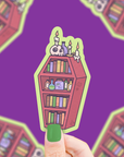 Coffin Bookshelf Sticker