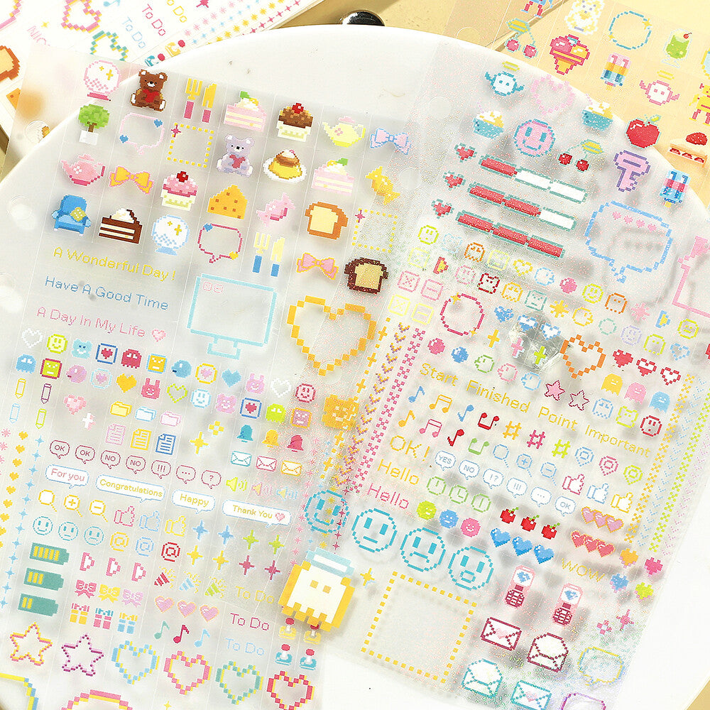 Pixel Icons Sticker Sheets
