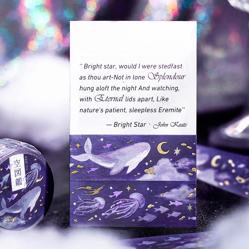 Moonlit Whales Washi Tape