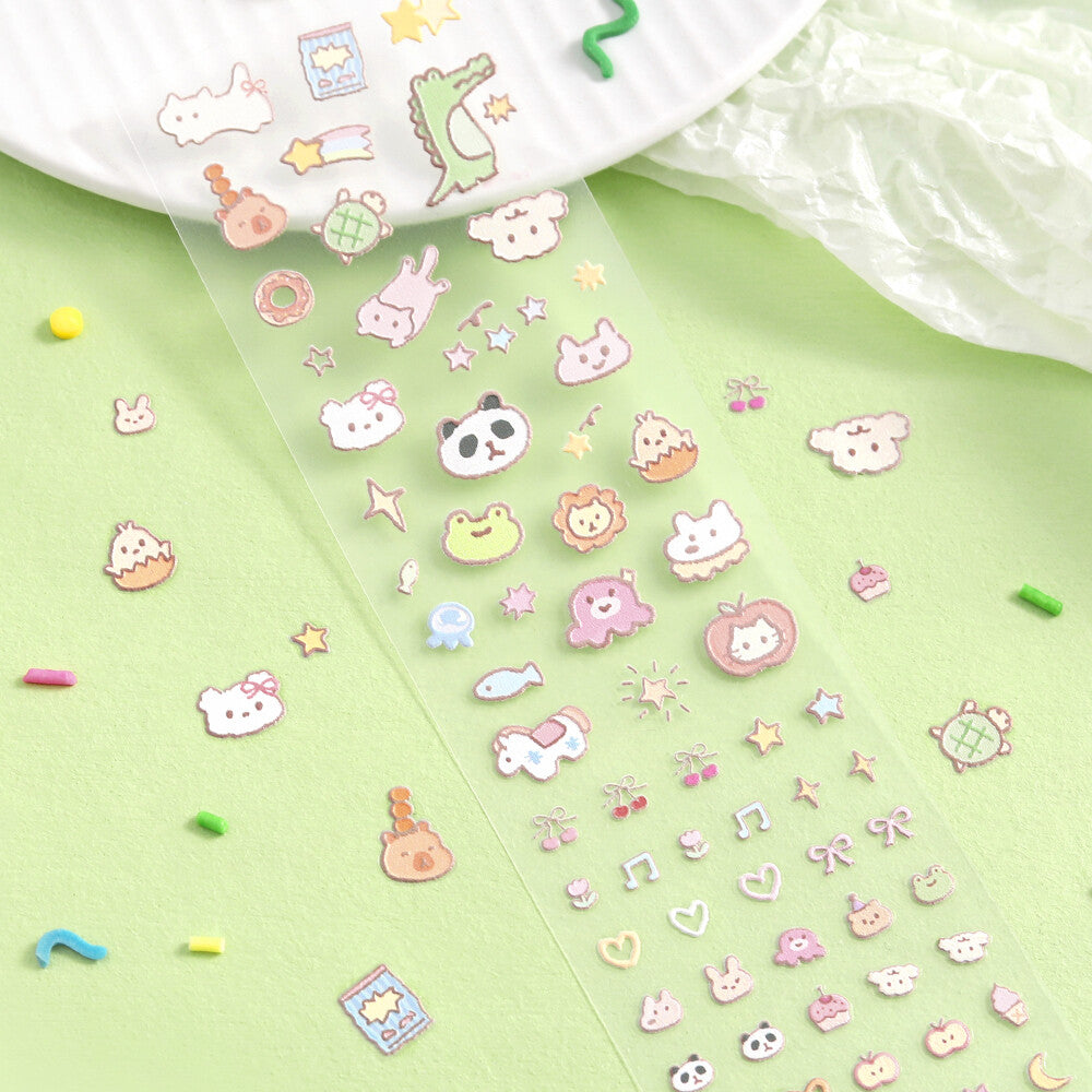 Icing Seal Cute Animals Sticker Sheet