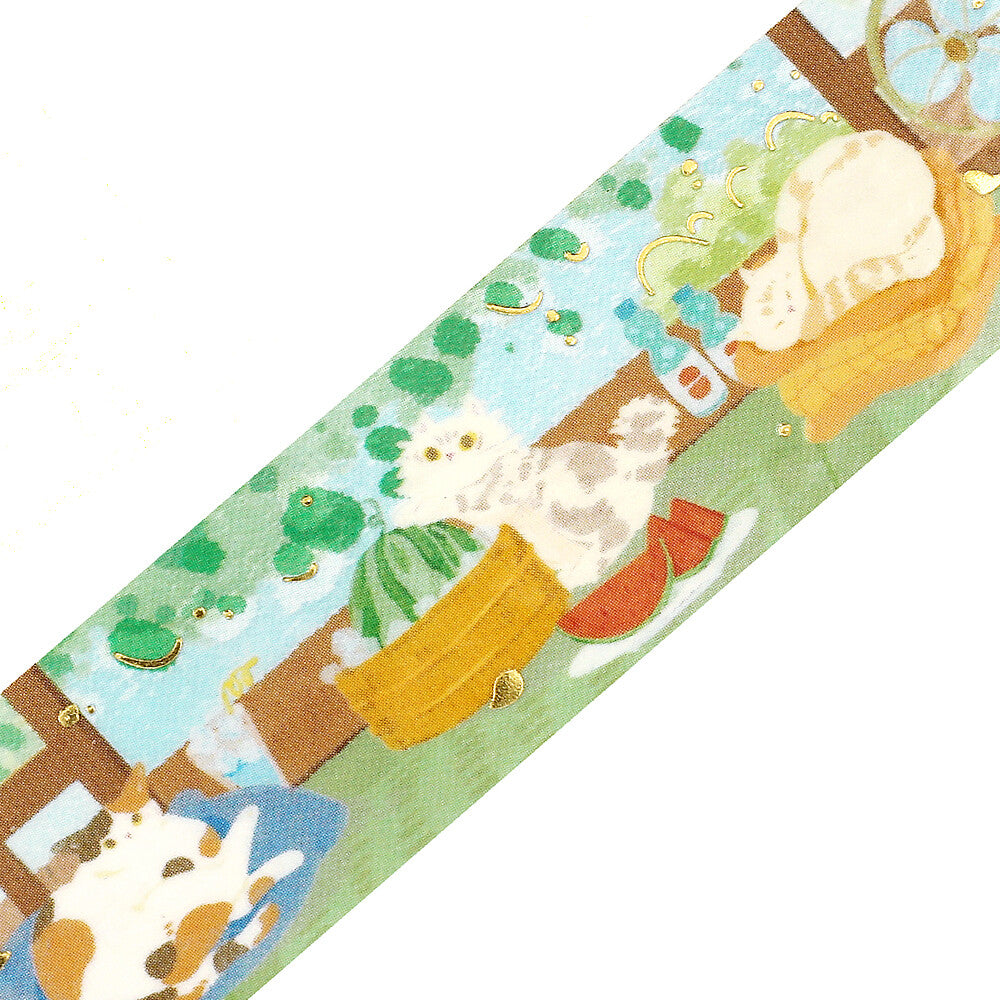Summer Vacation Cats Clear Tape
