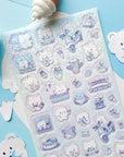 Sweet Cafe Bears Sticker Sheet