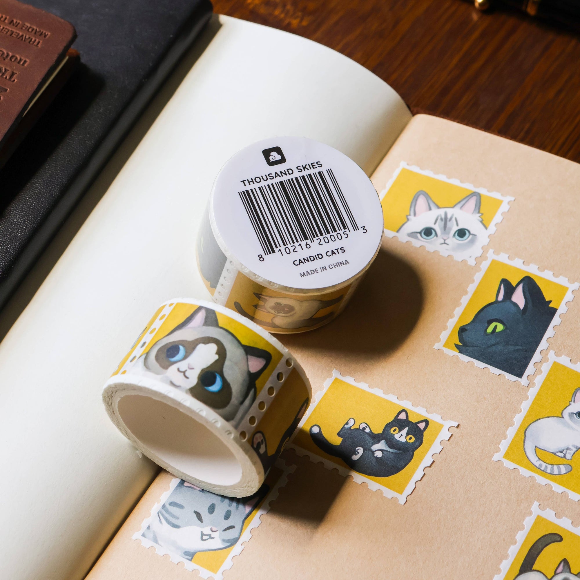 Candid Cats Stamp Washi Tape
