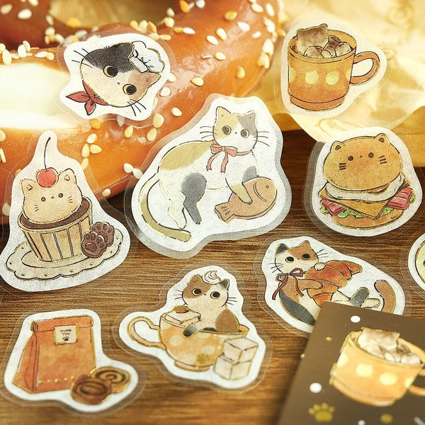 Calico cat cafe sticker flakes – Suteki Stickers