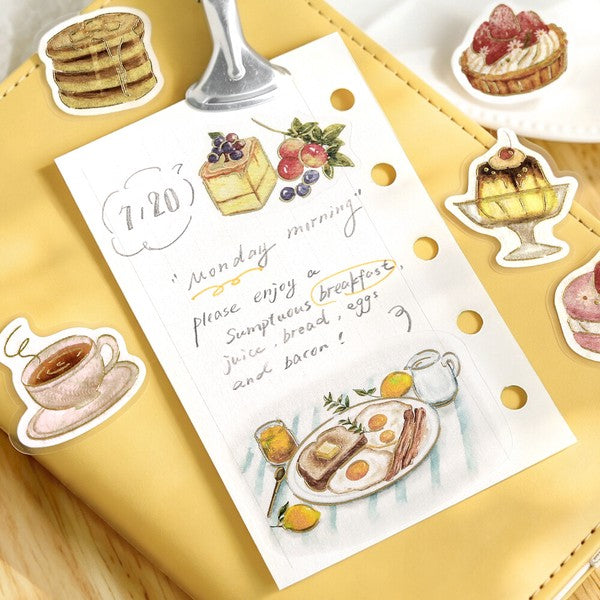 Sweet cafe break sticker flakes: Card example