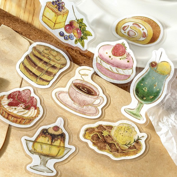 Sweet cafe break sticker flakes: Sticker detail