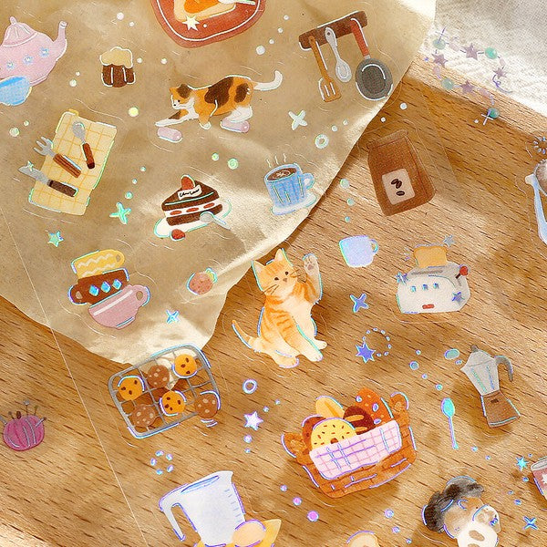 Slow days sticker sheets: Sticker and foil detail
