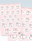 Ghosty Workout Planner Sticker Sheet