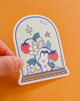 Strawberry Garden Dome Transparent Vinyl Sticker