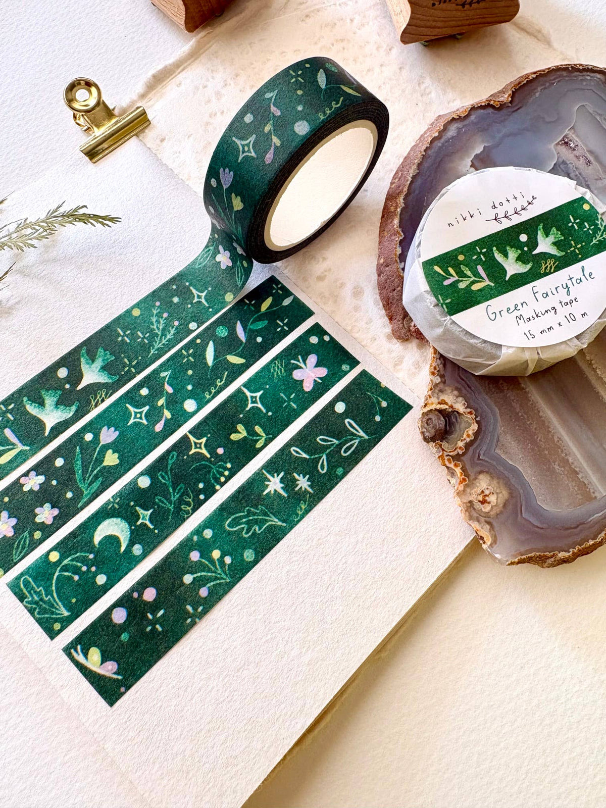 Green Fairytale Washi Tape