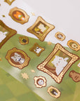 Meowster Piece Gold Foil Sticker Sheet
