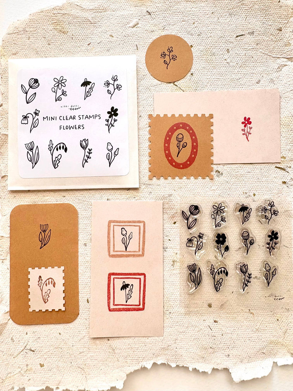 Flowers Mini Clear Stamp Set