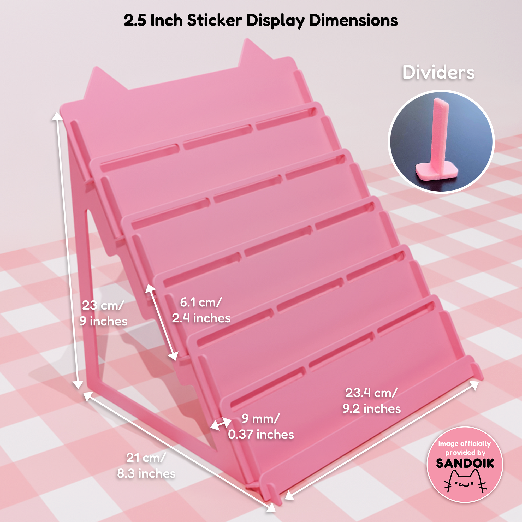 2.5" Sticker Display Stand