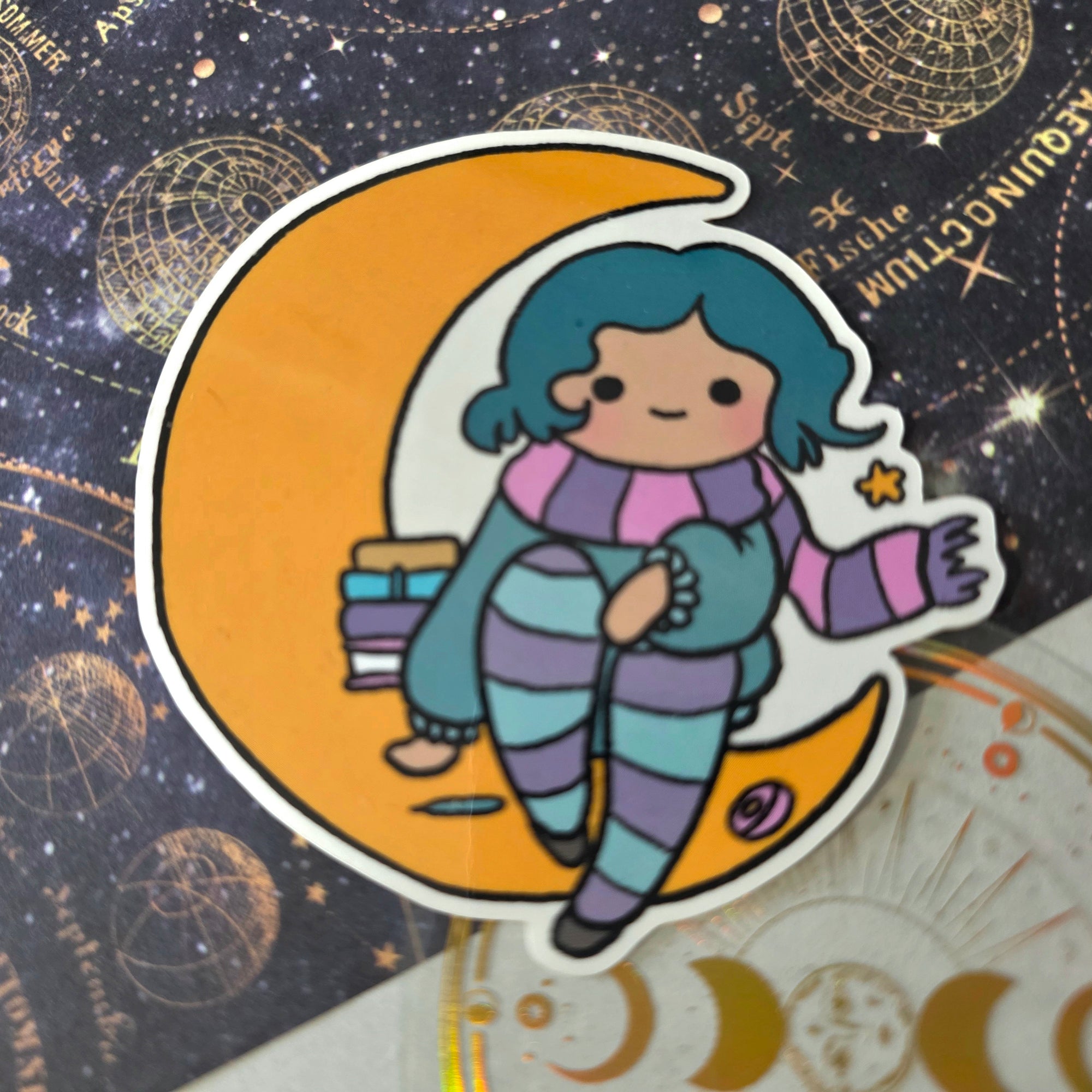 Moon Reader Sticker