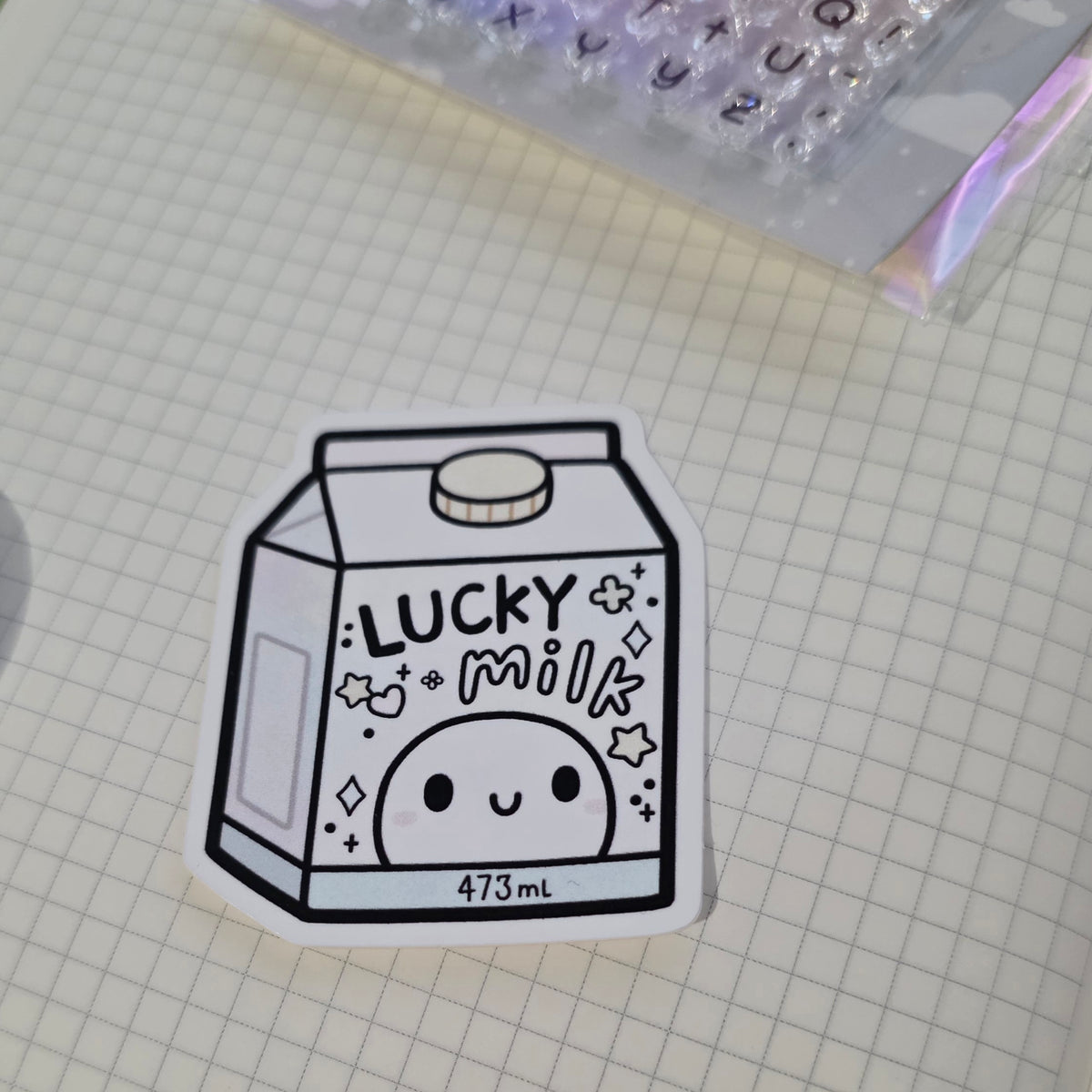 Lucky Milk Emoti Vinyl Sticker