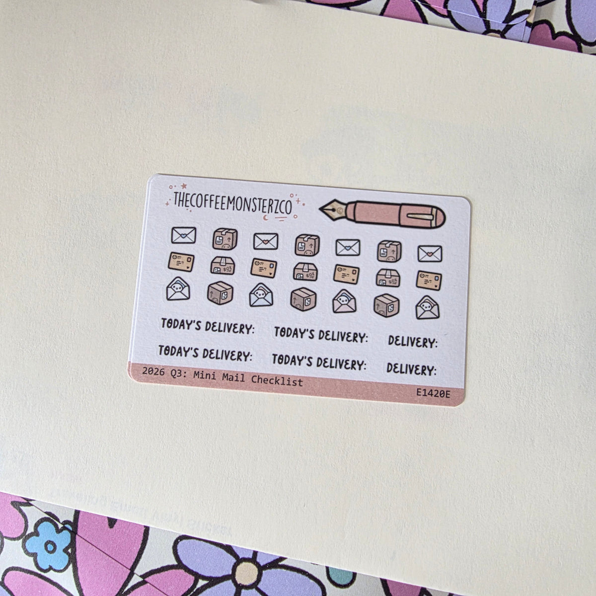 Mini Mail Checklist Sticker Sheet