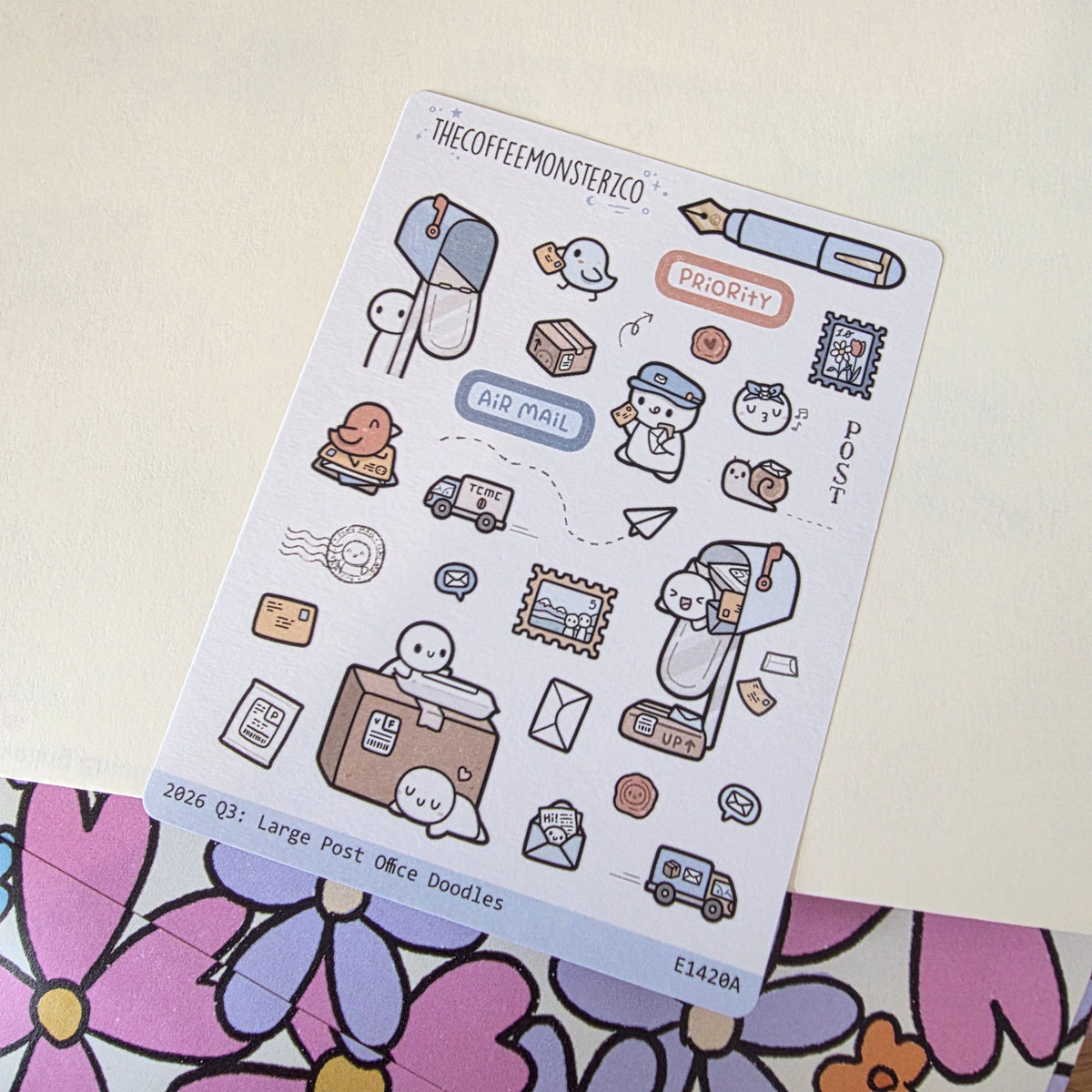Large Post Office Doodles Sticker Sheet