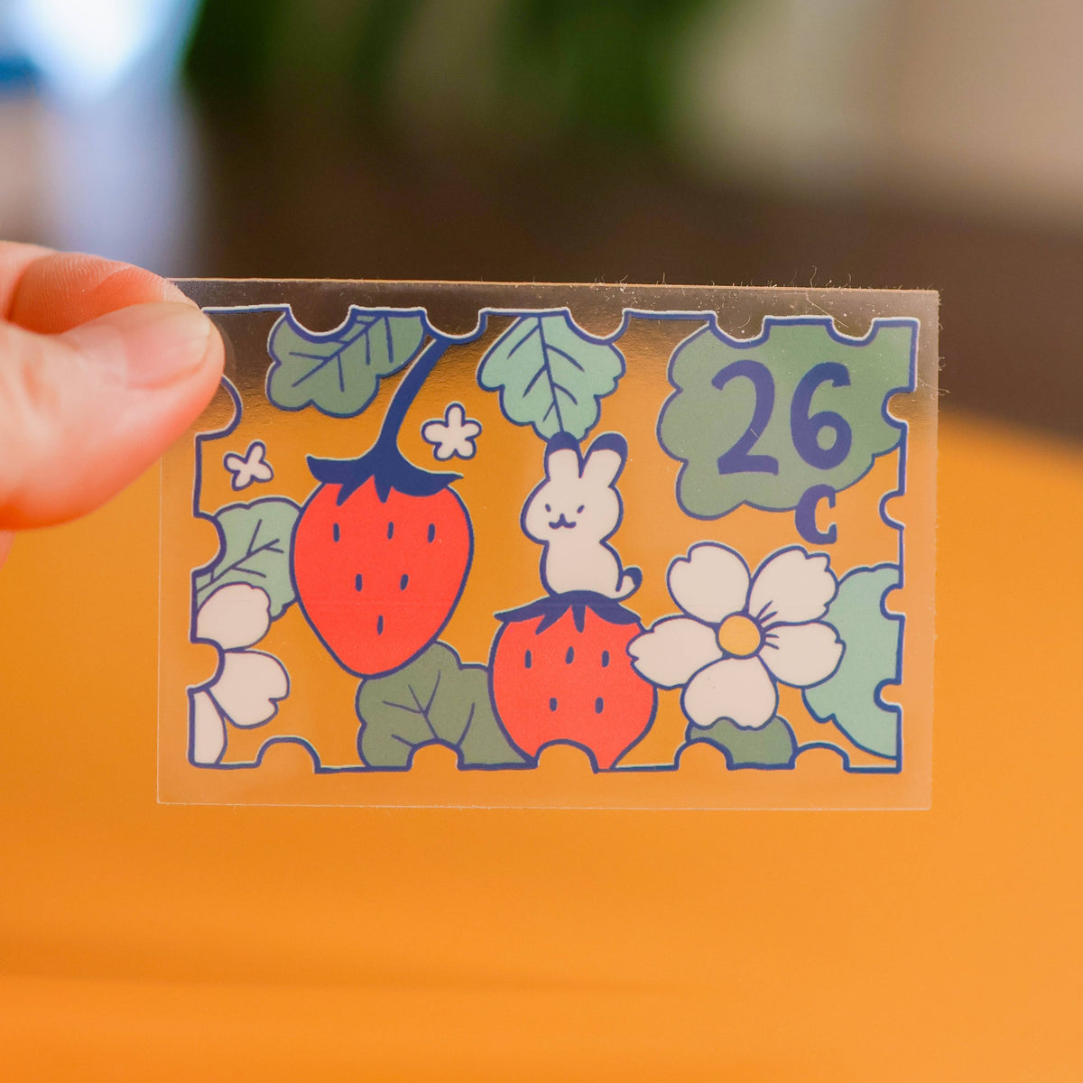Berries Postage Transparent Vinyl Sticker