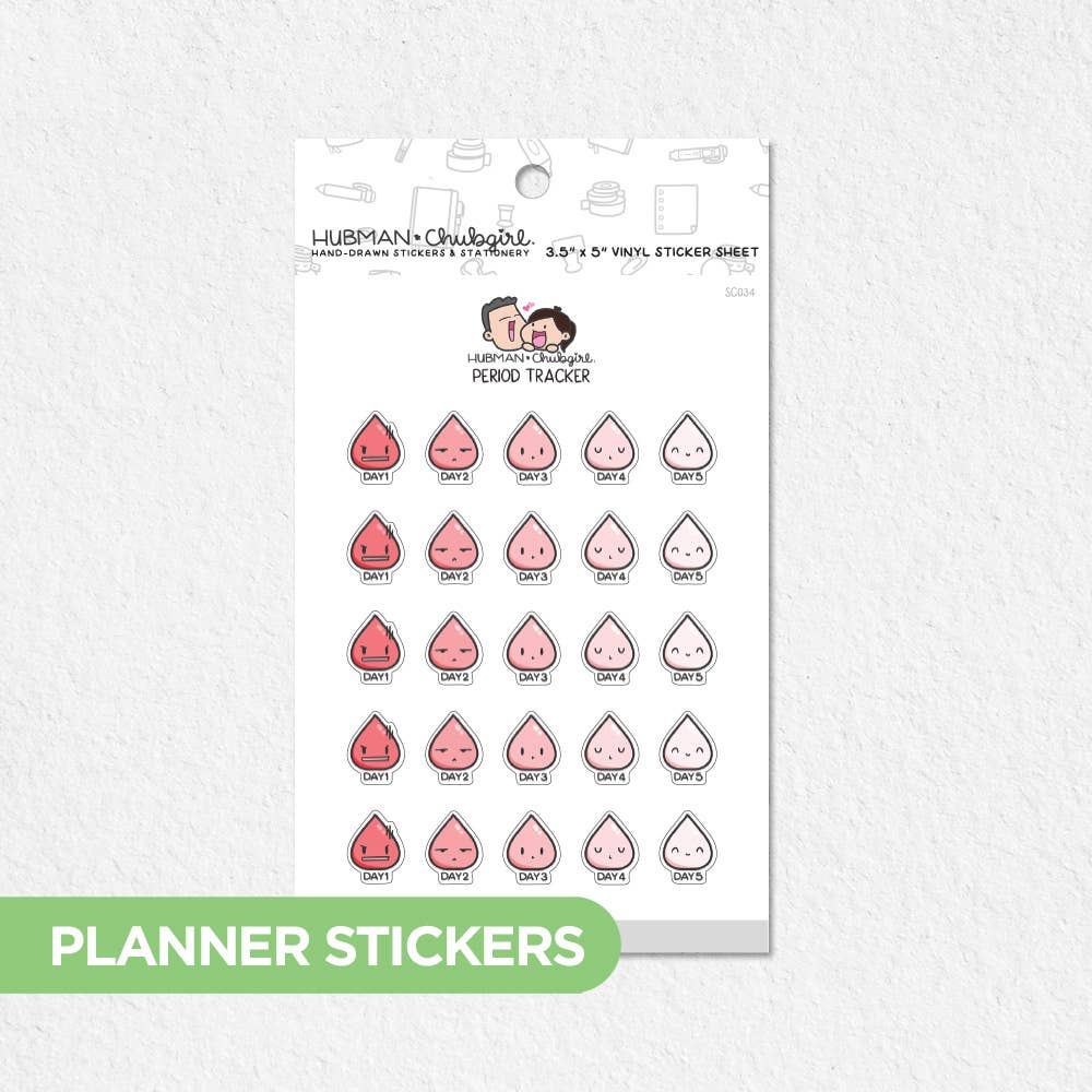 Period Tracker Planner Stickers