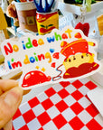 No Idea What I'm Doing Cat Vinyl Sticker