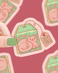 Kittea Teabag Cat Vinyl Sticker