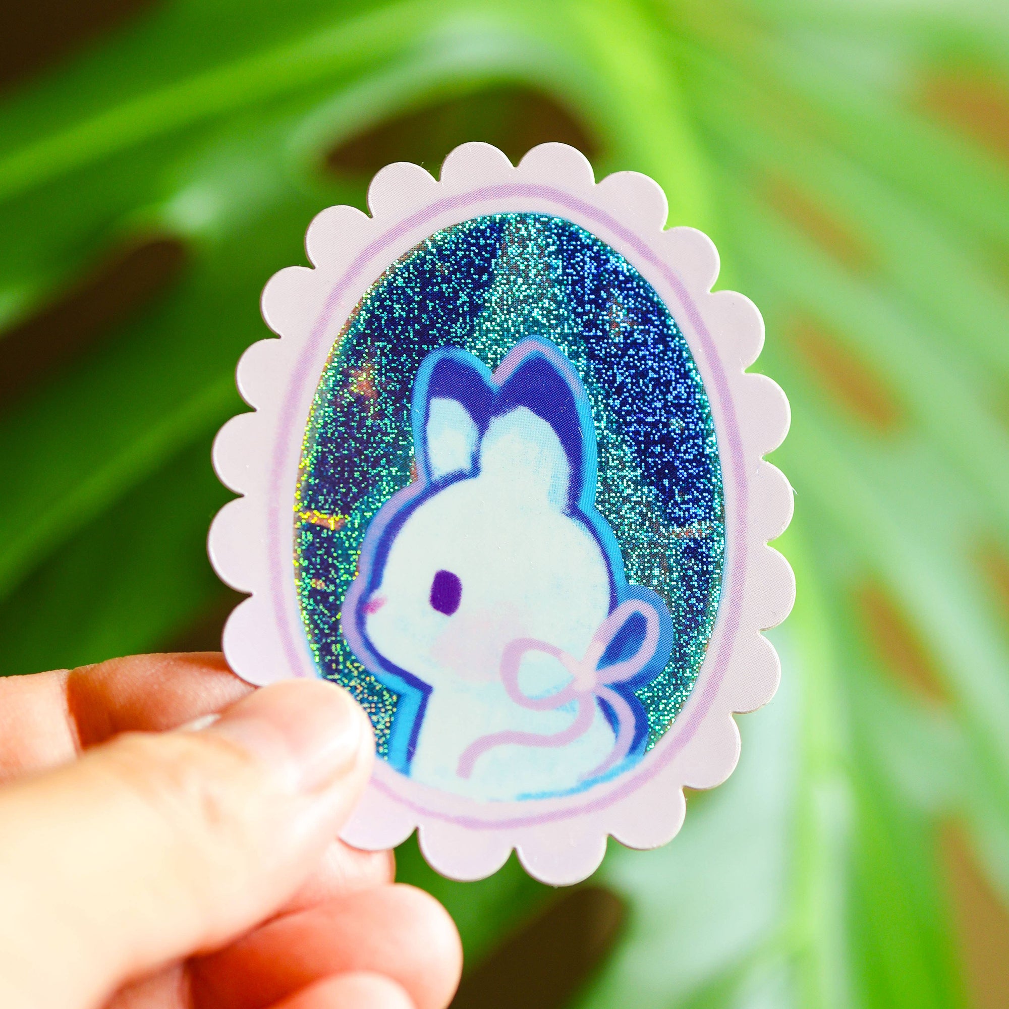 Portrait of a Rabbit vinyl sticker