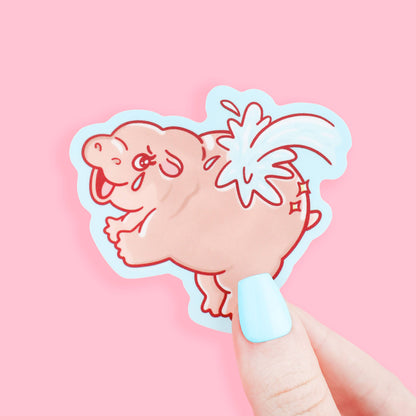 Crybaby Hippo Vinyl Sticker