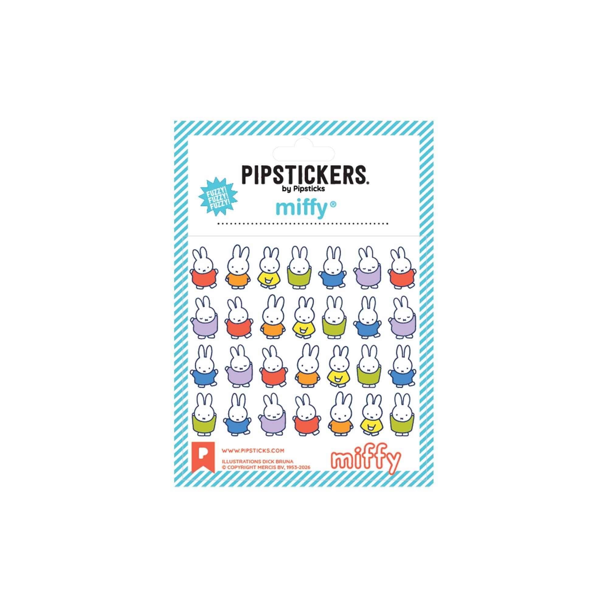Colourful Miffy Fuzzy Stickers